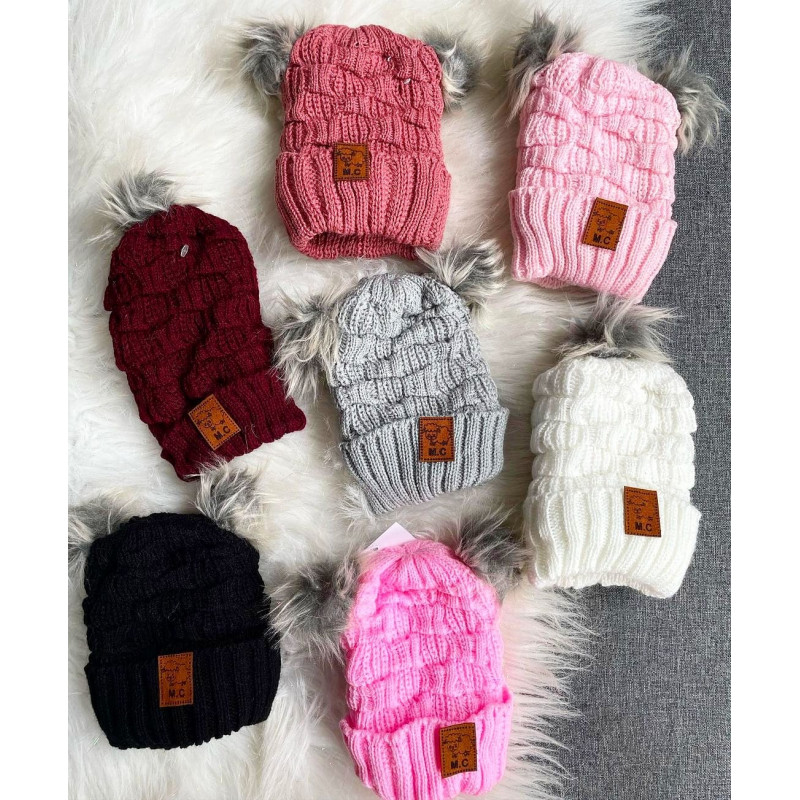 Gorros bebes con pompon - Adaptables